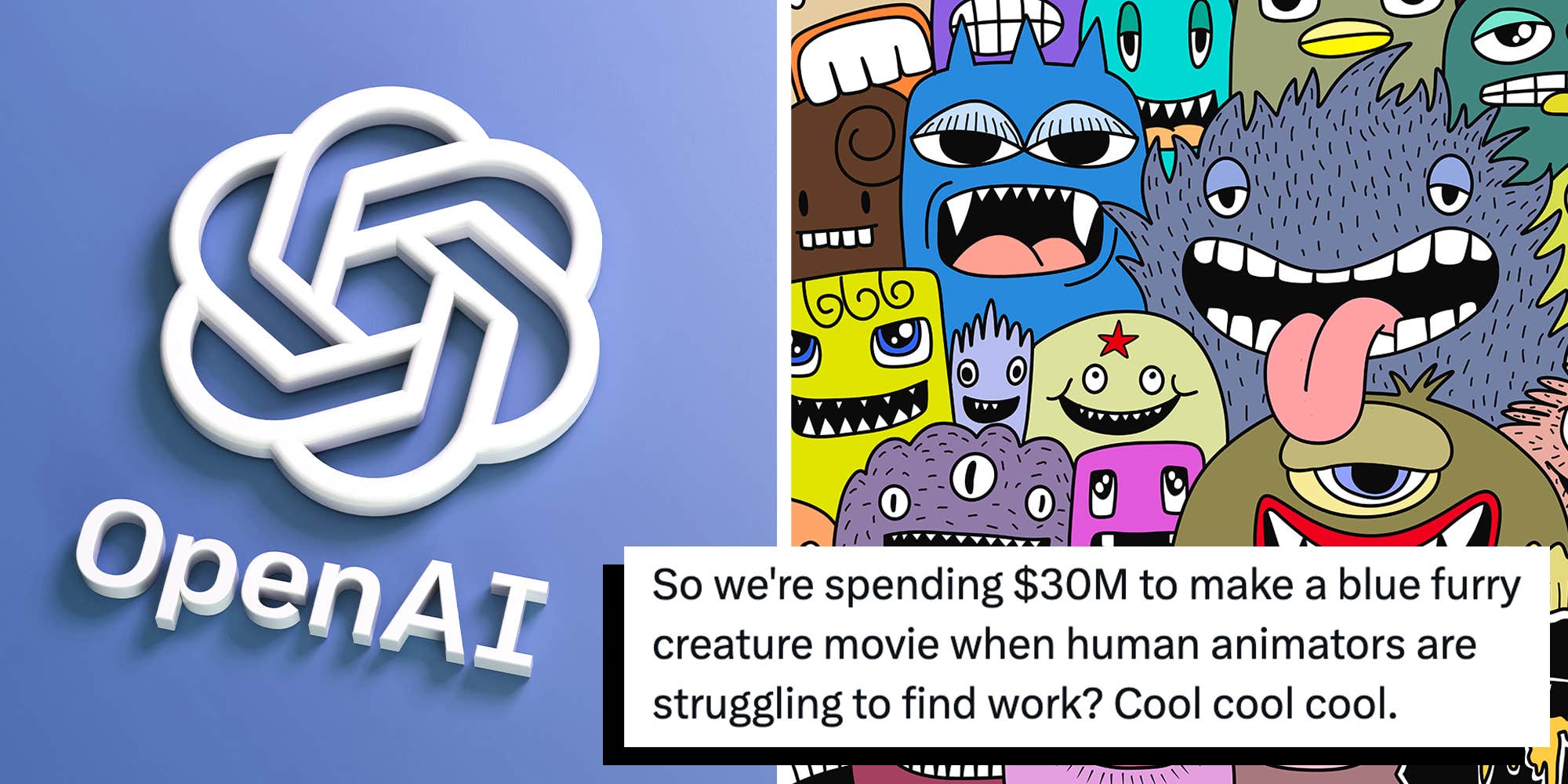 "This future looking like a nightmare": OpenAI announces feature-length AI-generated film, "Critterz," and nobody wants this
