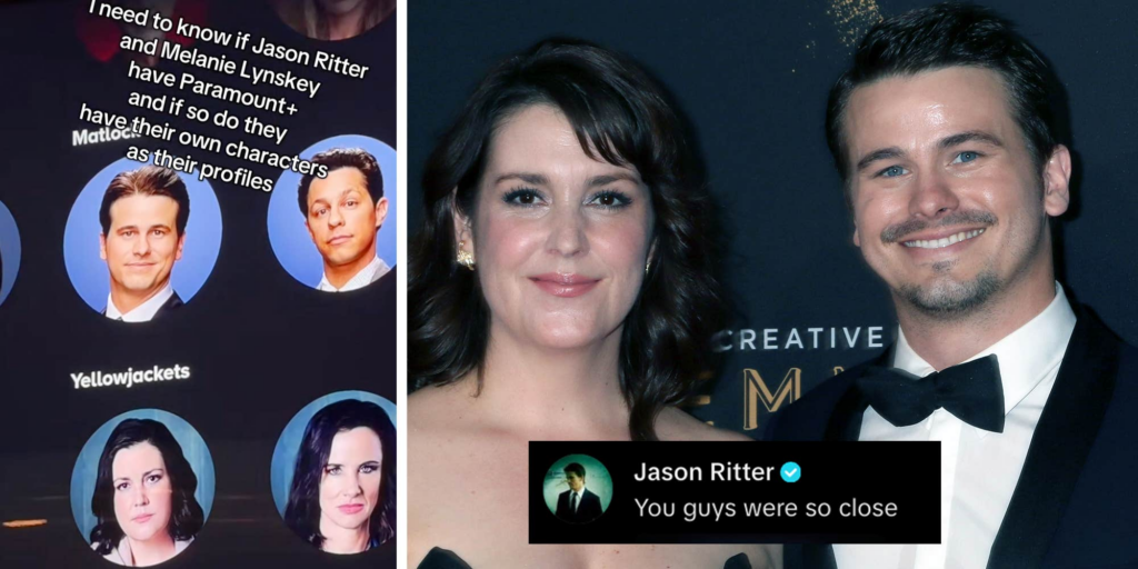 "Truly The Funniest Combo": Jason Ritter Reveals His And Melanie Lynskey's Paramount+ Profile Icons