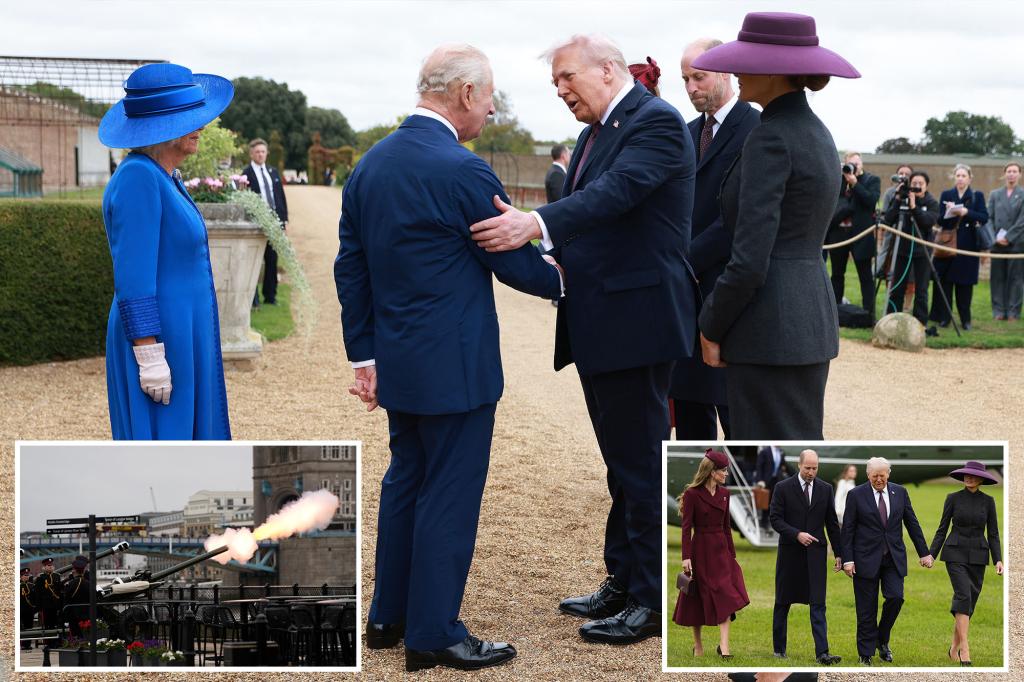 President Trump receives warm welcome at Windsor Castle as royals hold grand procession