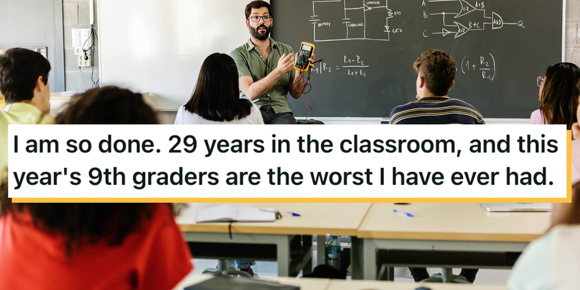 "This time it's different": Teacher of 29 years says this year's students are the most disrespectful and distracted yet—and others agree