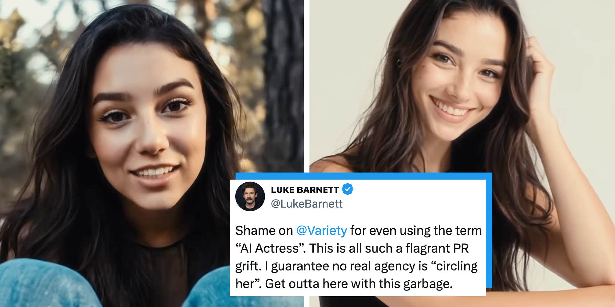 Hollywood reacts to news that agents are trying to "sign" an AI "actress" named "Tilly Norwood"