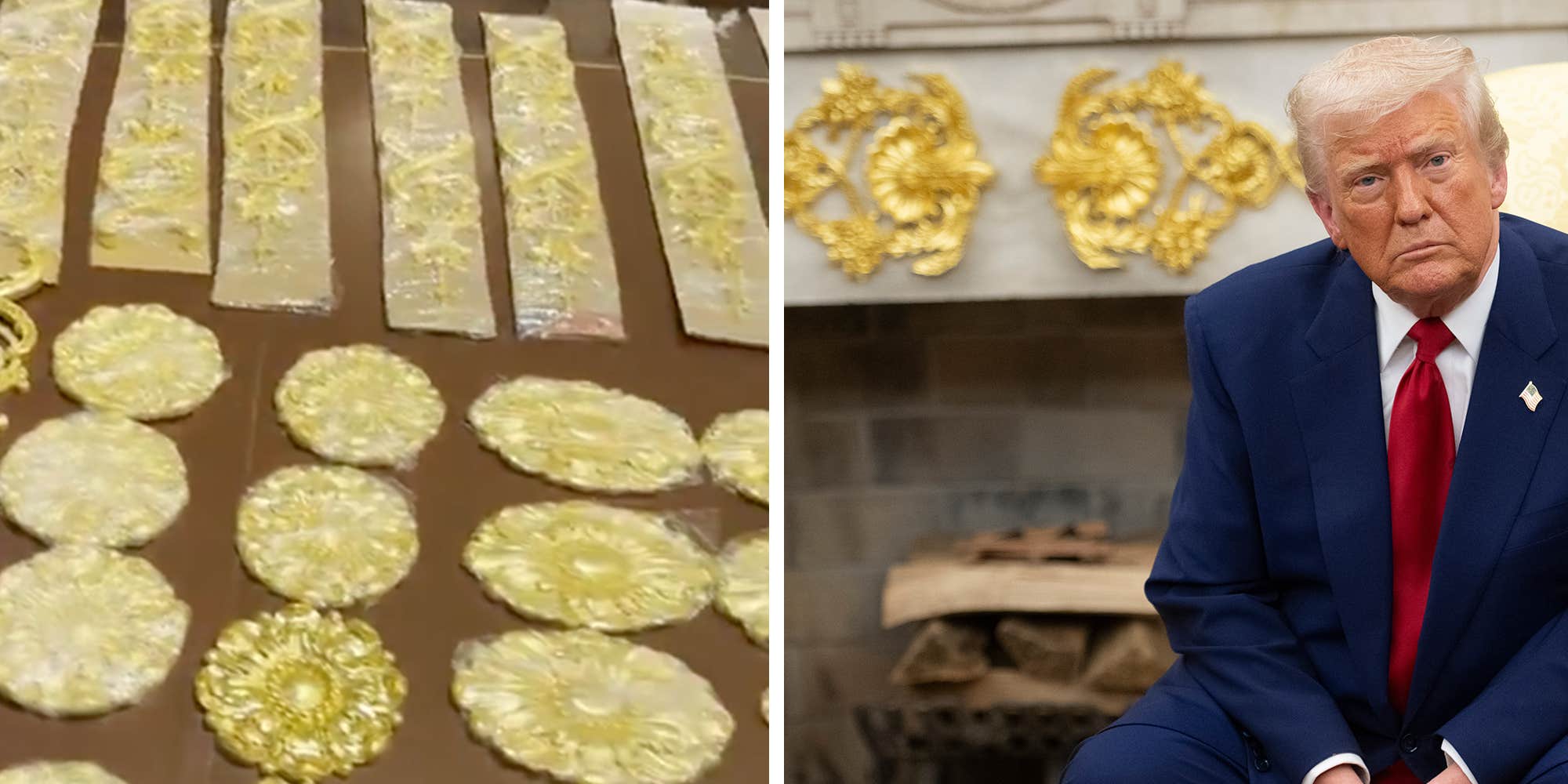 "Can we just get healthcare": Trump criticized for "bragging" about 24-karat gold Oval Office décor as Americans struggle to pay bills