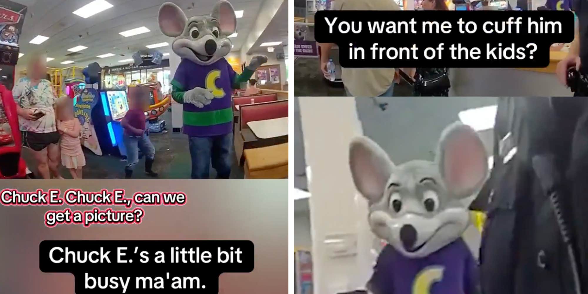 "Chuck E., No!": Cops finally drop extended footage of Chuck E. Cheese mascot arrest