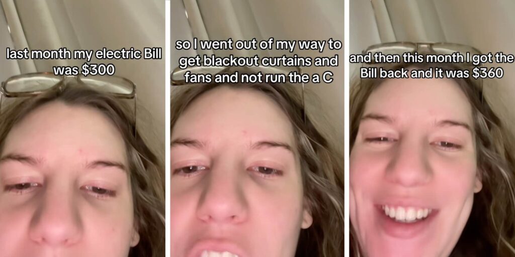 "Complete scam": Woman ditches AC, buys blackout curtains, unplugs everything—her bill jumps from $300 to $360