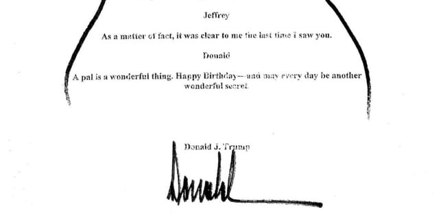 Epstein Birthday Letter With Trump’s Signature Revealed