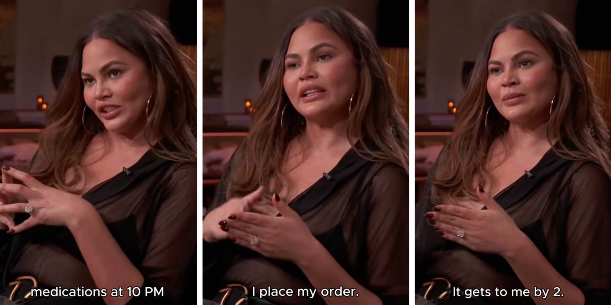 "Every night without fail": Chrissy Teigen's admission that she orders 2 am food delivery every night has enraged the internet