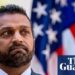 Ex-FBI officials sue Kash Patel over claims they were fired for investigating Trump | Officials claim FBI director said he had been instructed by White House to fire any agent who worked on an investigation of Trump