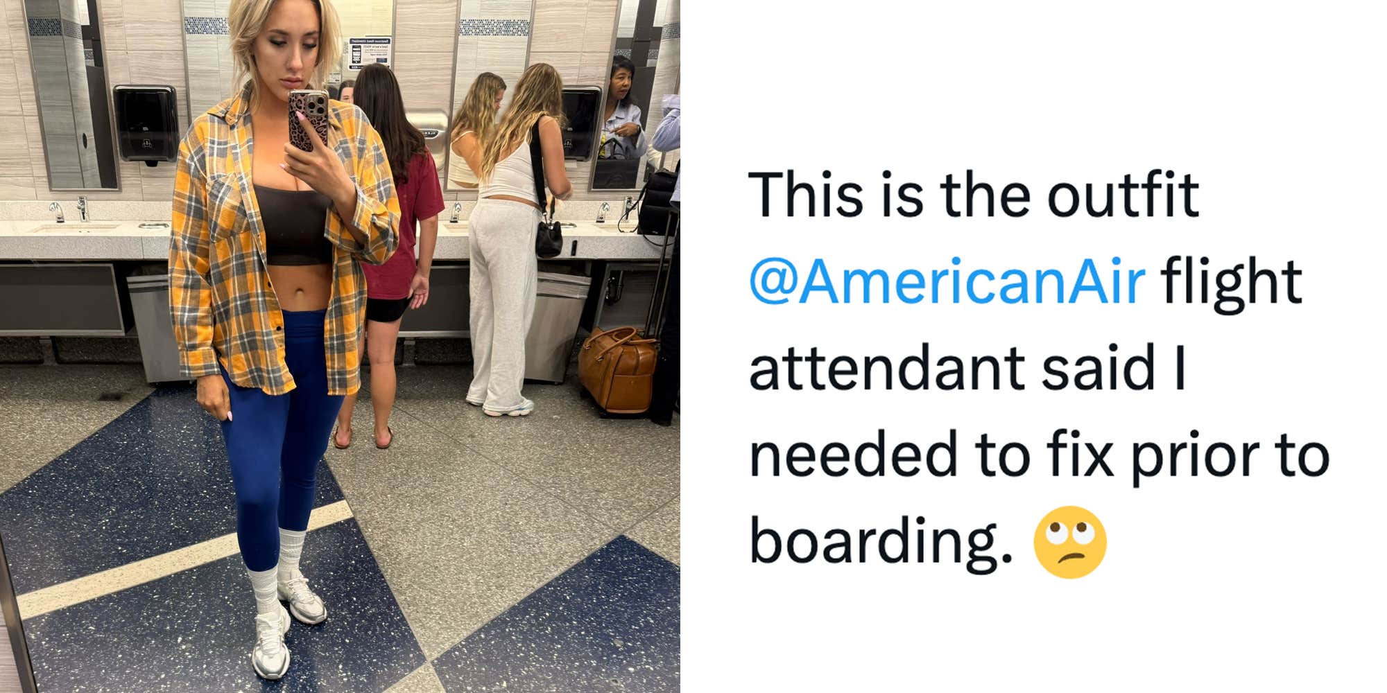 Ex-Playboy model says American Airlines singled her out, told her to "button up" top before boarding