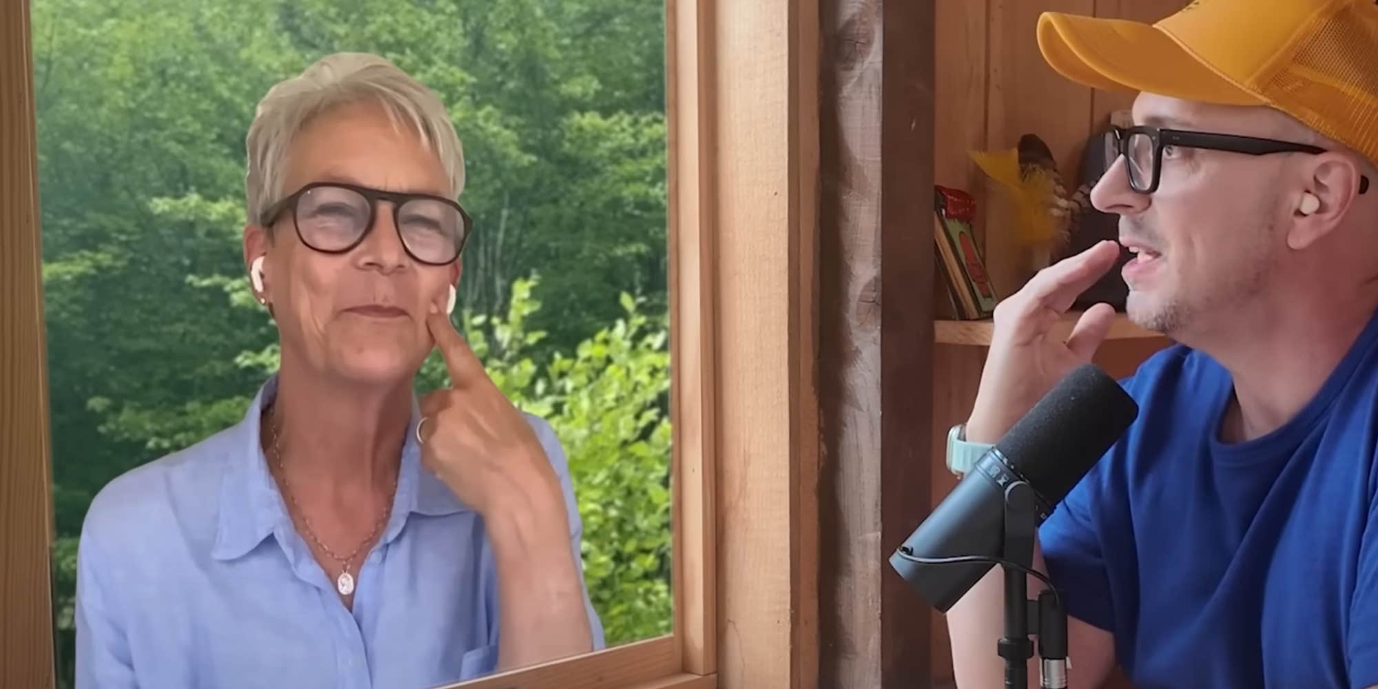 "I just think it's hilarious": Jamie Lee Curtis calls out the fact that podcasts now have a video element to them