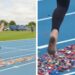 Mom breaks Guinness World Record sprinting across Legos barefoot—and everyone's making the same joke