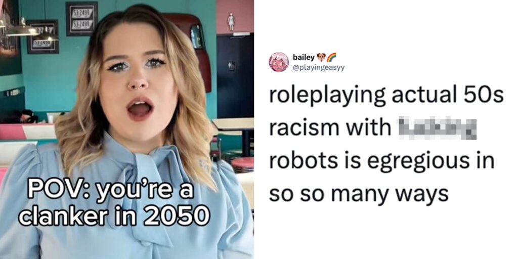 My jaw dropped": Comedian's robot slur video massively backfires as viewers call it "racist roleplay