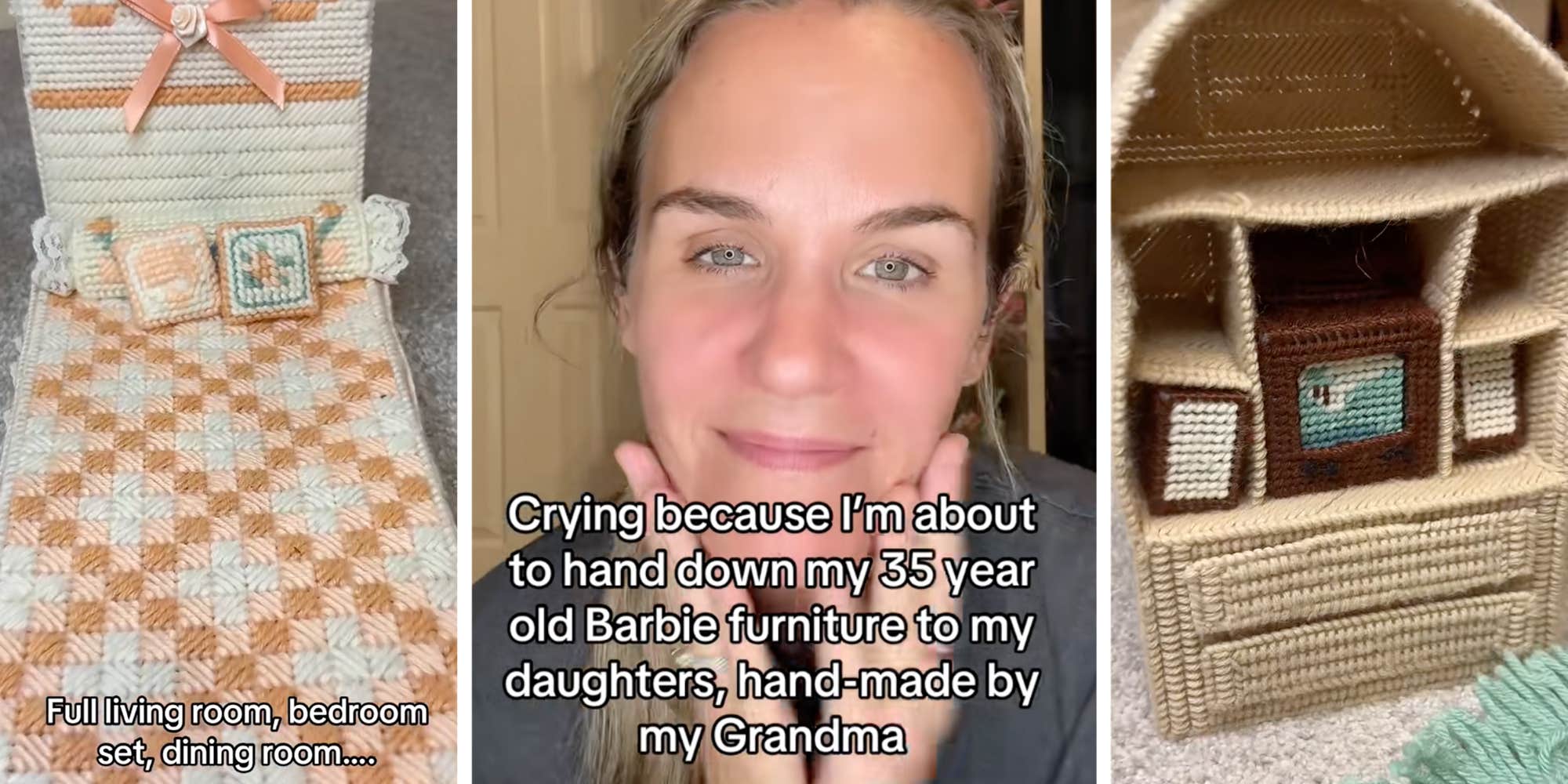 Now I'm crying": Woman shares her grandma's handmade Barbie furniture. The internet calls it "museum-worthy