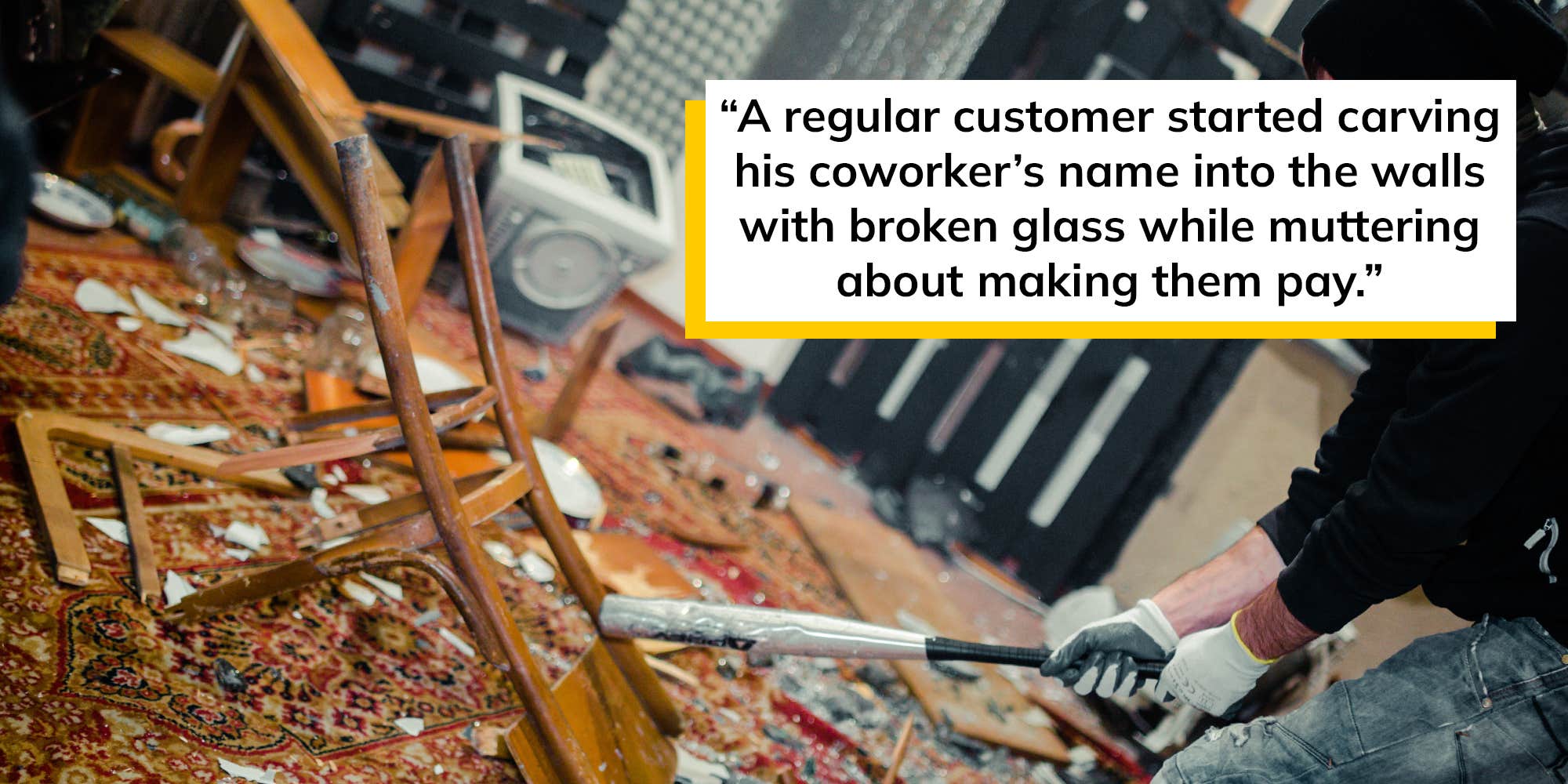 "Room went dead quiet": Employees at rage rooms share their wildest encounters with customers