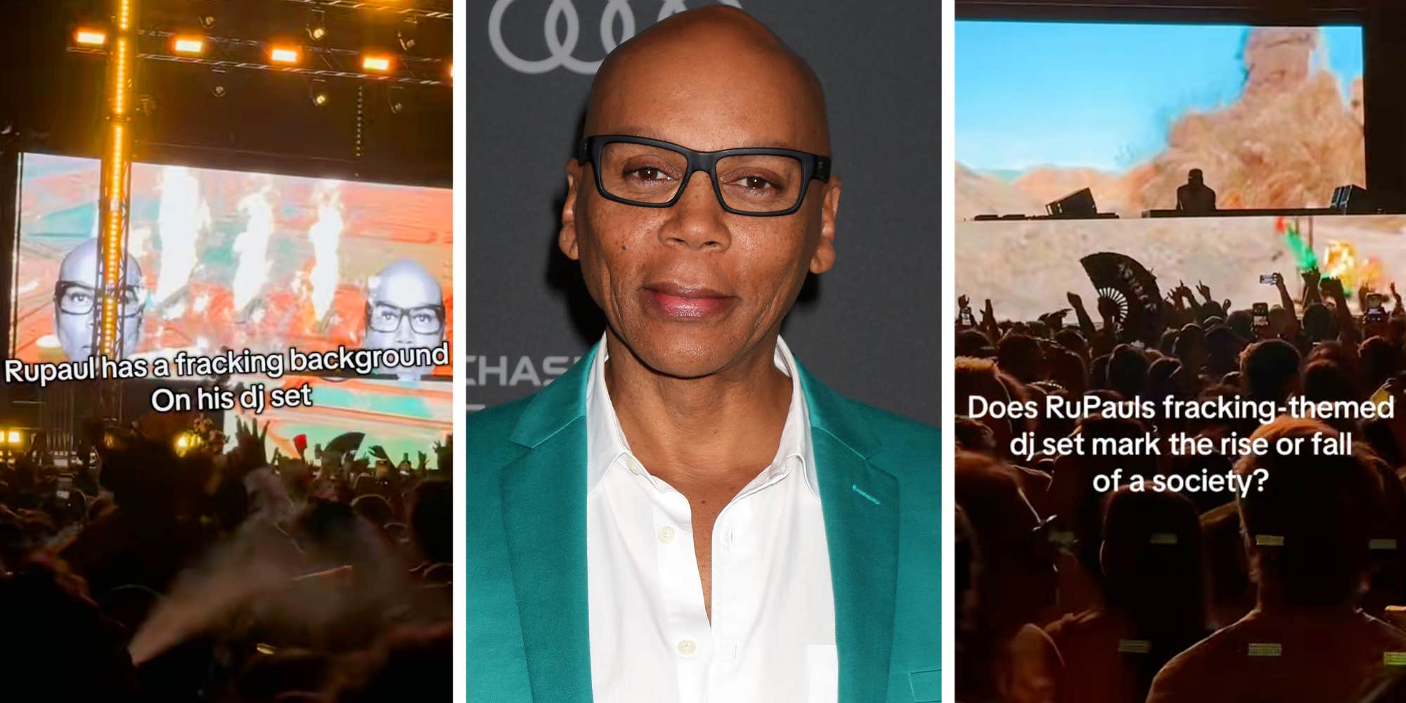 "So dystopian": Fans react to fracking-style imagery playing during RuPaul's DJ set