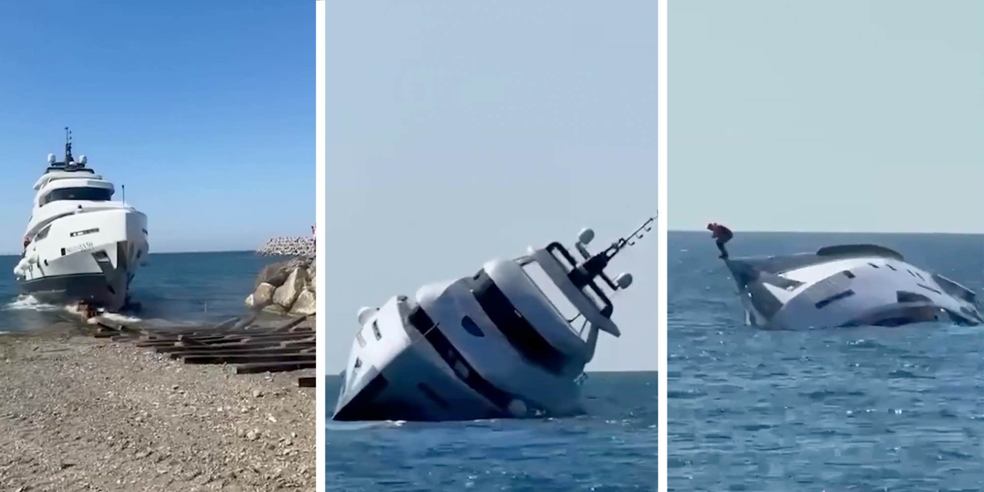 "Temu yacht launch": $1 million yacht capsizes minutes after launch, much to the internet's delight