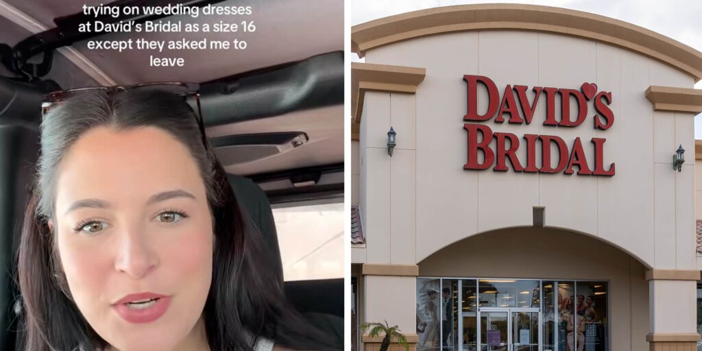 "That was a bust": Size 16 bride asked to leave a David's Bridal despite "walk-ins welcome" policy