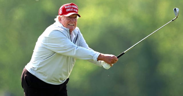 Trump, 79, Uses Old Golf Pic to Prove He’s Alive and Well