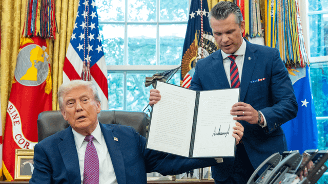 Trump says push to rename Department of Defense to Department of War 'sends a signal'