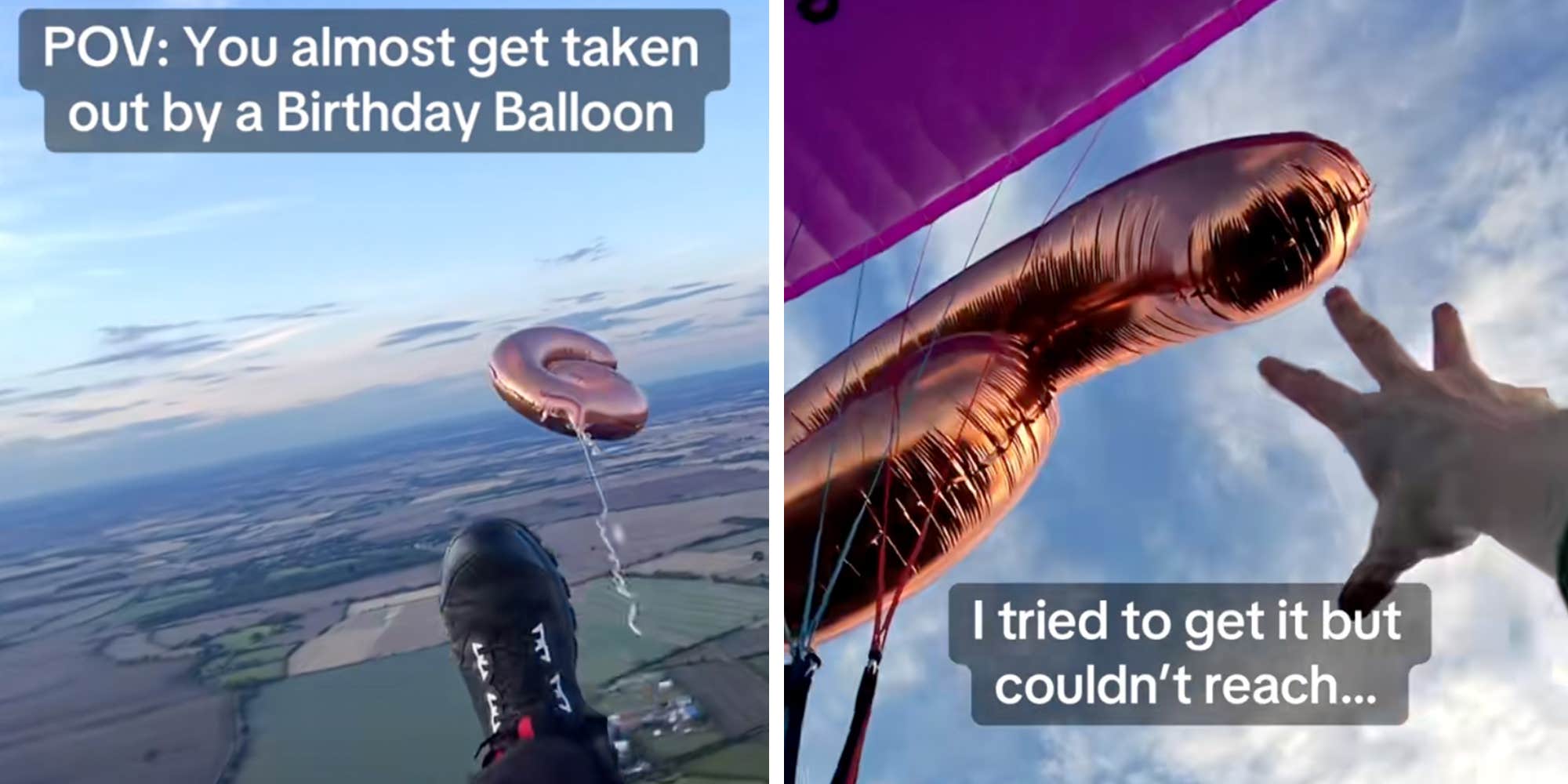"When someone's birthday almost means your death": Paraglider documents mid-air dogfight with Mylar balloon