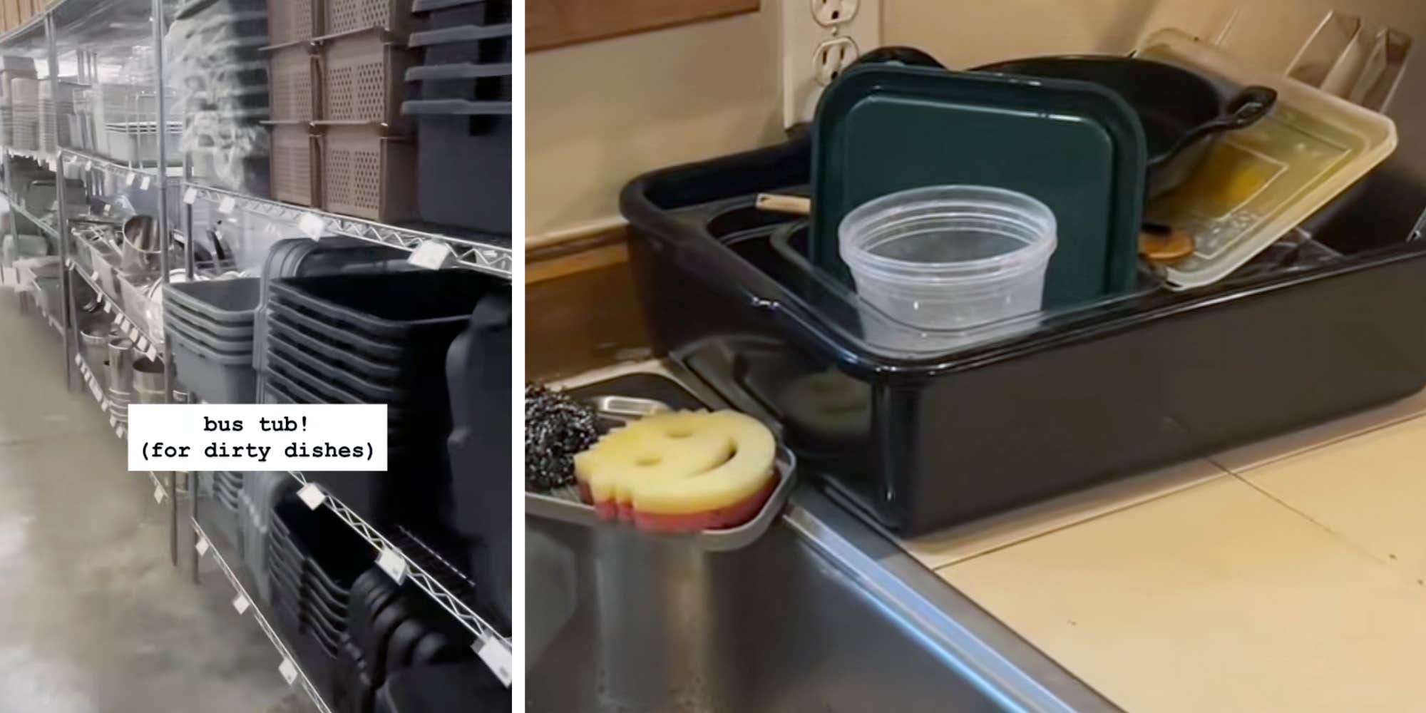 "Your sink is clear, hallelujah": A chef’s tip to use a bus bin in the kitchen at home ignites discourse