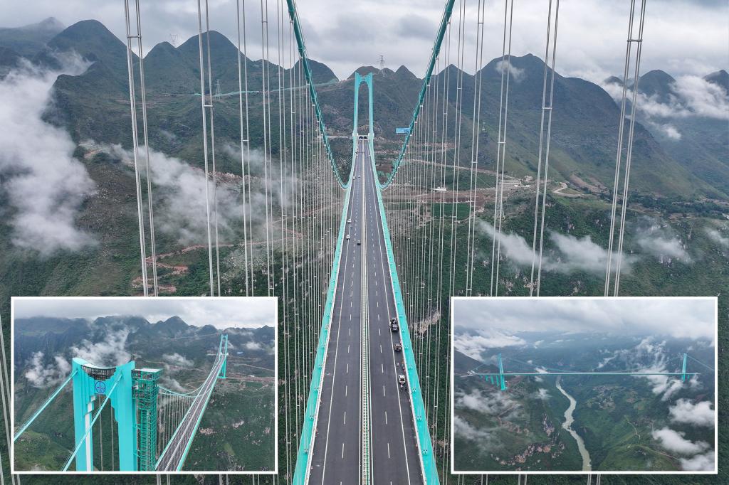 China opens world’s tallest bridge, cutting 2-hour mountain trip to just 2 minutes