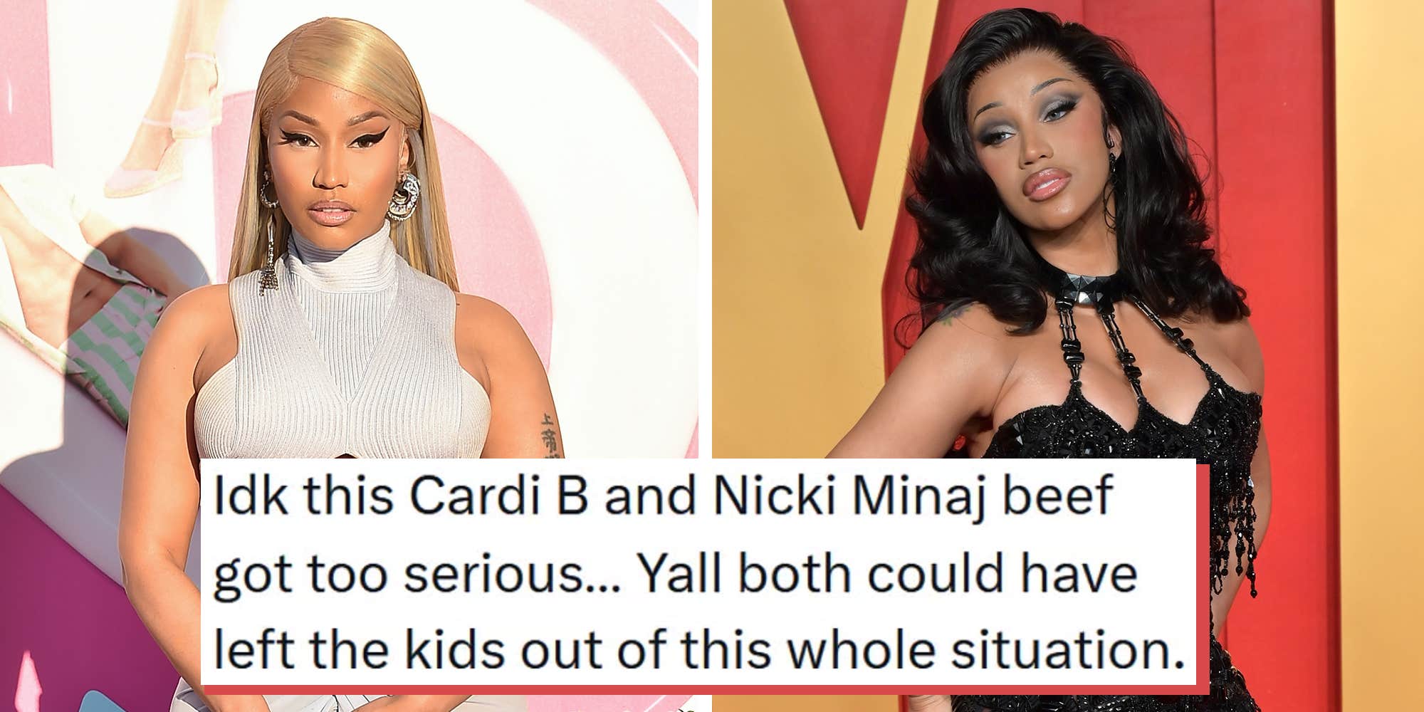 "Just throw hands": Cardi B and Nicki Minaj's beef gets ugly as they drag each other's kids