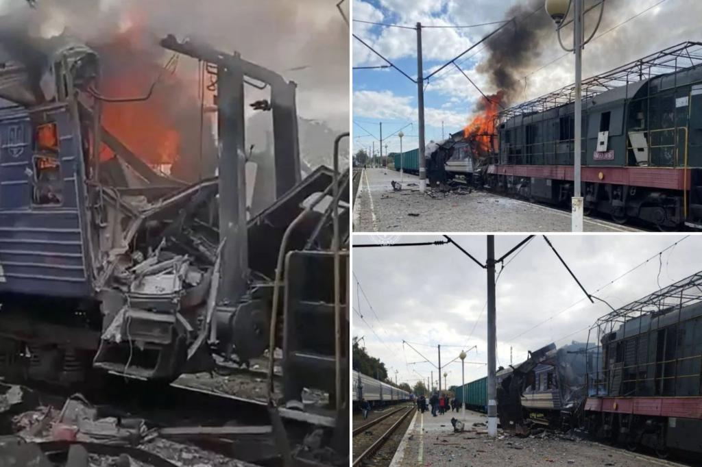 Russia launches ‘savage’ drone strike on Ukraine railway station