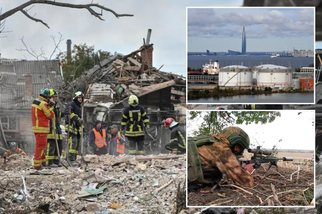 Ukraine strikes Russian ammo plant, oil terminal and weapons depot in massive drone attack