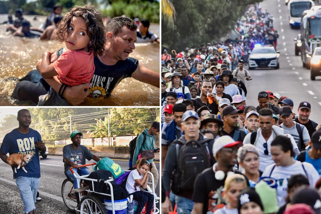 Cuban-led caravan en route to Mexico City as Trump policies deter migrants from US
