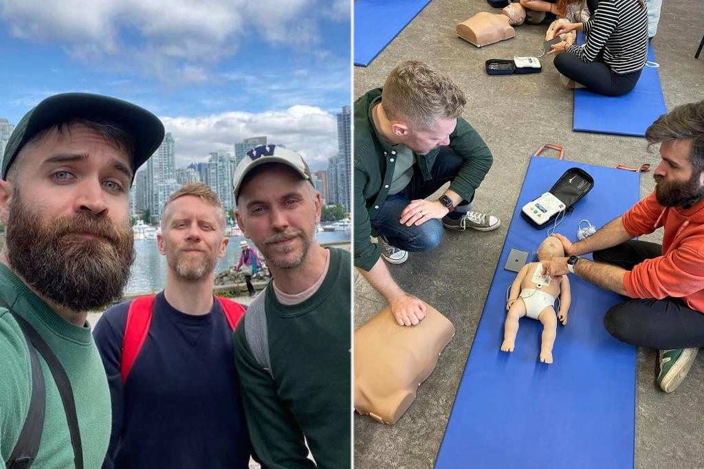 Gay throuple in Canada adopts baby, fights for parental rights for all three men