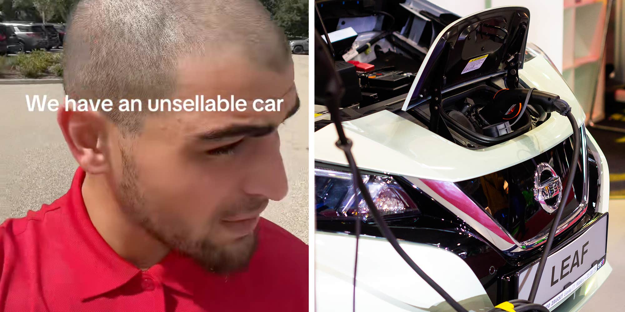 "End times for sure": Man believes he was fired from dealership job for social media video saying the Nissan Leaf is the least sellable car on the lot