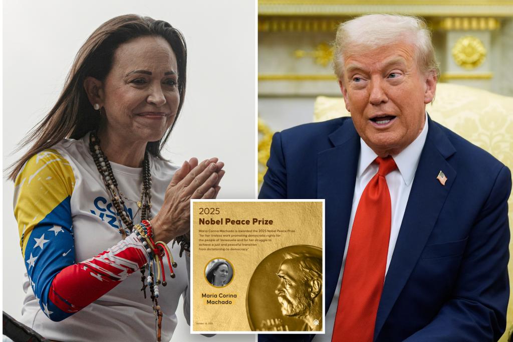 Fresh off Nobel Peace Prize win, María Corina Machado says Venezuela is counting on Trump 'more than ever'
