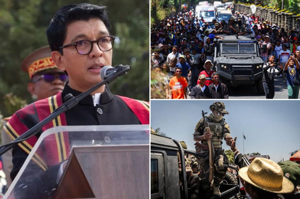 Madagascar president has left the country after soldiers turned against him, lawmaker says