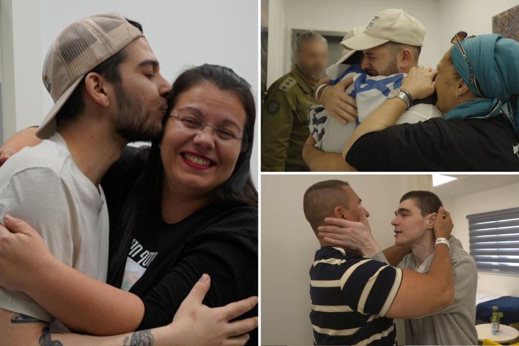 Emotions run high as freed Gaza hostages reunite with their families after two long years