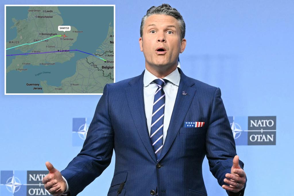 Pete Hegseth’s plane makes ‘unscheduled landing’ in UK due to cracked windshield