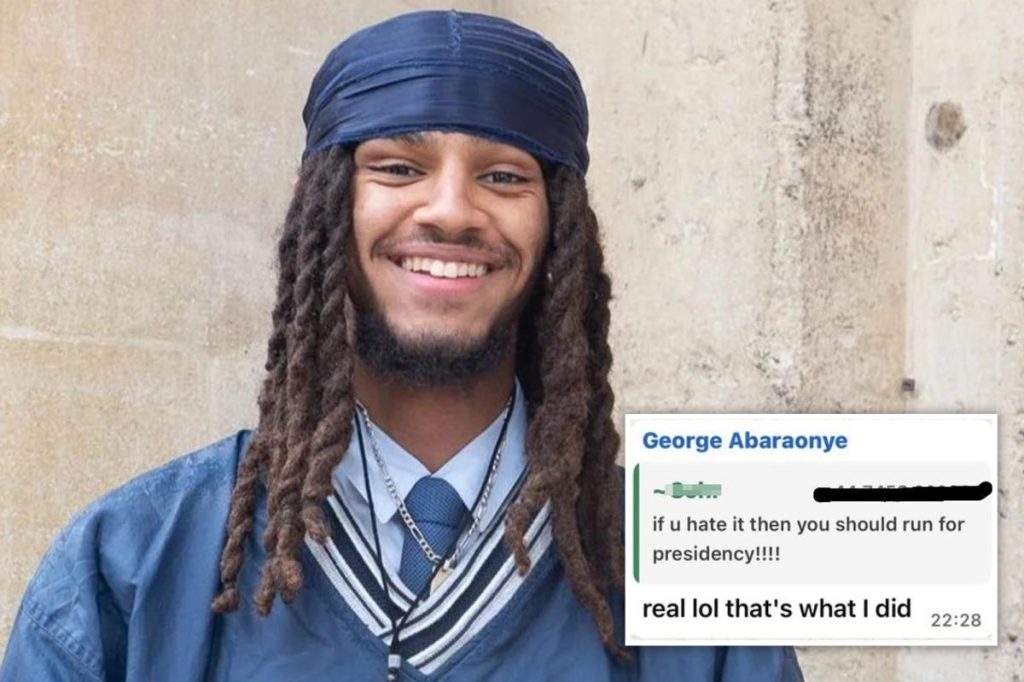 Oxford Union head’s leaked texts revealed ‘hateful’ motive for seeking vaunted post