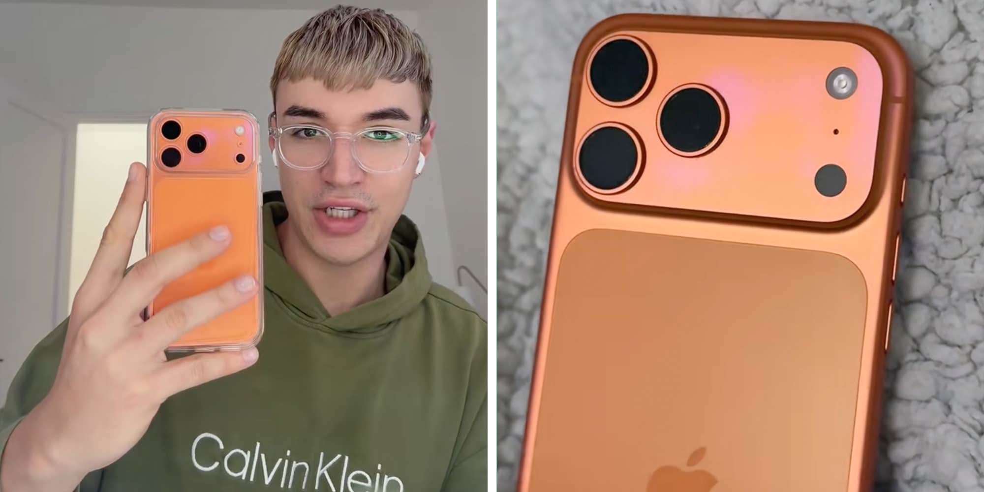Are orange iPhones turning pink? Man shares how his brand new phone's color has changed in just two weeks