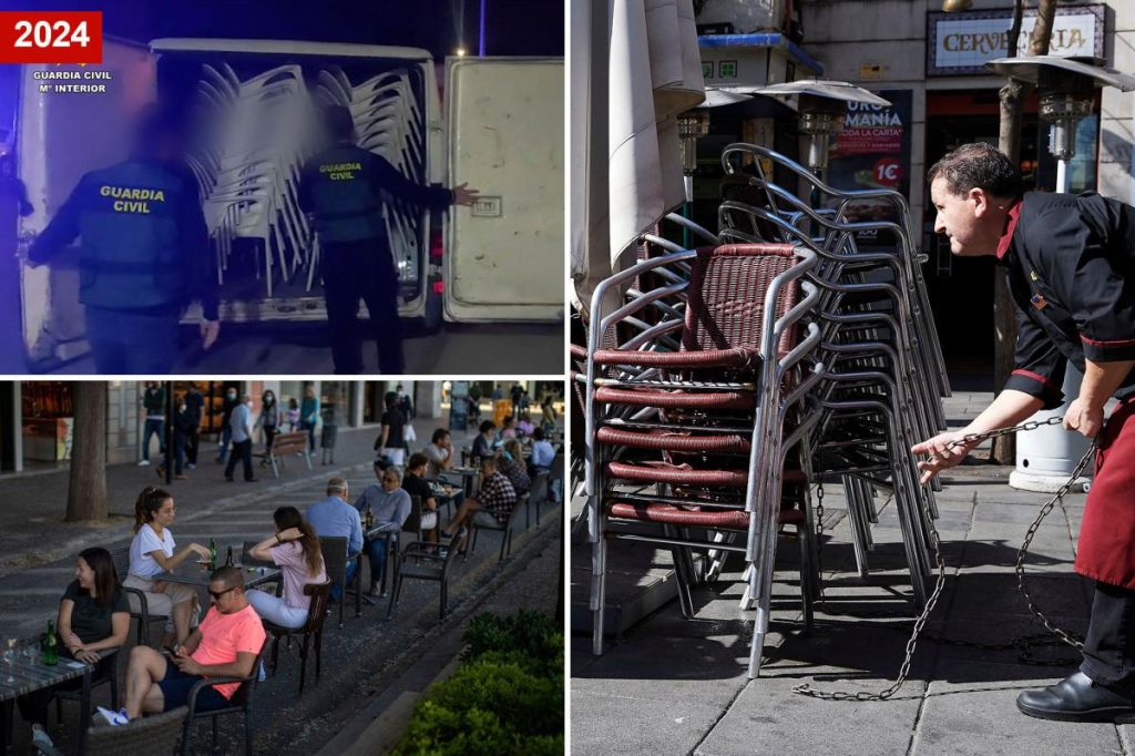 Thieves caught stealing over 1,000 restaurant chairs in Spain