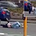 Massive winds blow pedestrian into oncoming traffic in terrifying scene