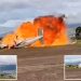 Shocking video shows plane flip and crash in huge fireball moments after takeoff