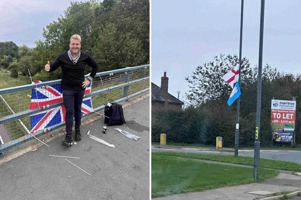 British dad fired from teaching job for hanging 150 national flags around his hometown
