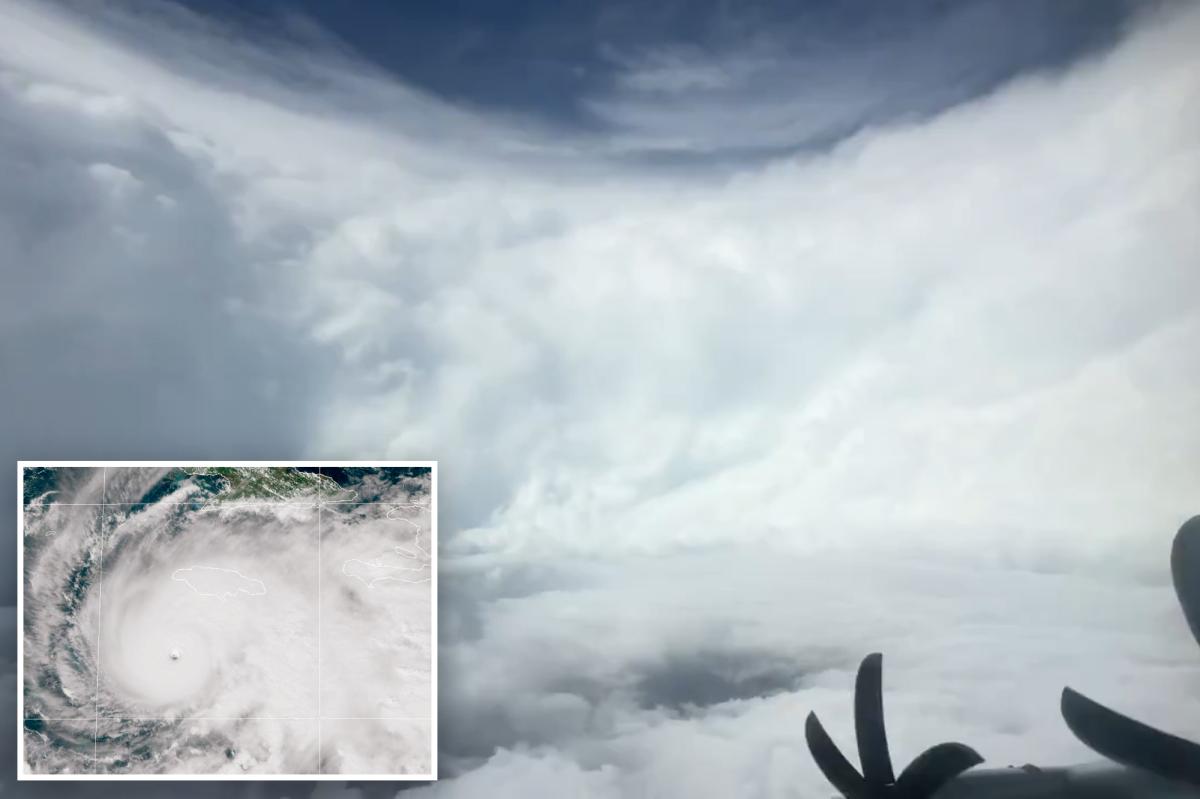 Storm chaser captures stunning eye of Hurricane Melissa before Category 5 storm clobbers Jamaica