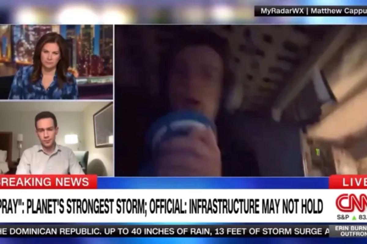 Storm chaser pukes on-air while flying through Hurricane Melissa