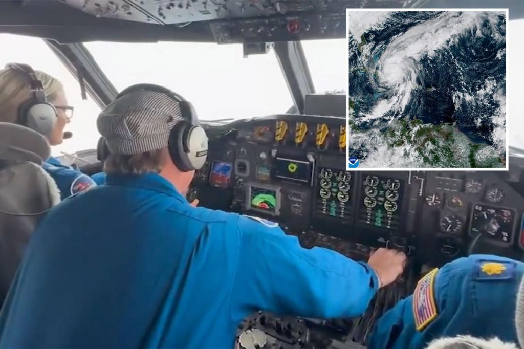 Storm chasers tossed around by extreme turbulence while flying straight into eye of Hurricane Melissa: video