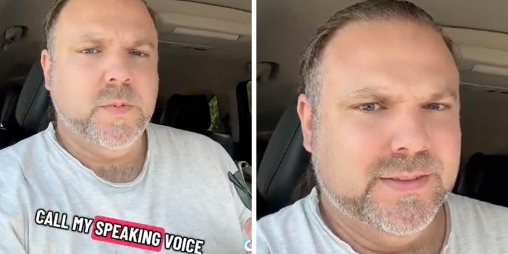 "Almost choked on my lunch": Man discovers his "real voice" after 30 years of changing it to make others comfortable