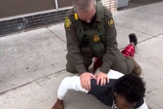 Border Patrol Caught on Camera Detaining Man Who Says He's a U.S. Citizen After They Rushed into Local Pharmacy