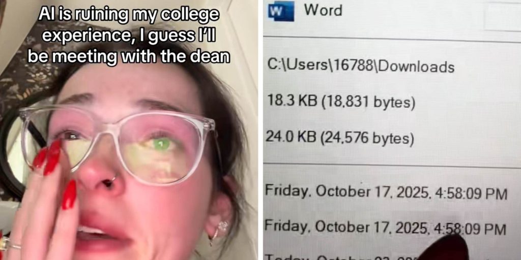 "Bro I spent hours...hours": Student breaks down after professor flags her hard-written paper as AI