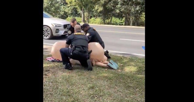 Cops Arrest 61-Year-Old Woman in Penis Costume at No Kings