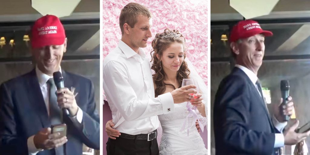 "Crossing boundaries at my wedding": Bride’s father wears MAGA hat during wedding speech against her wishes