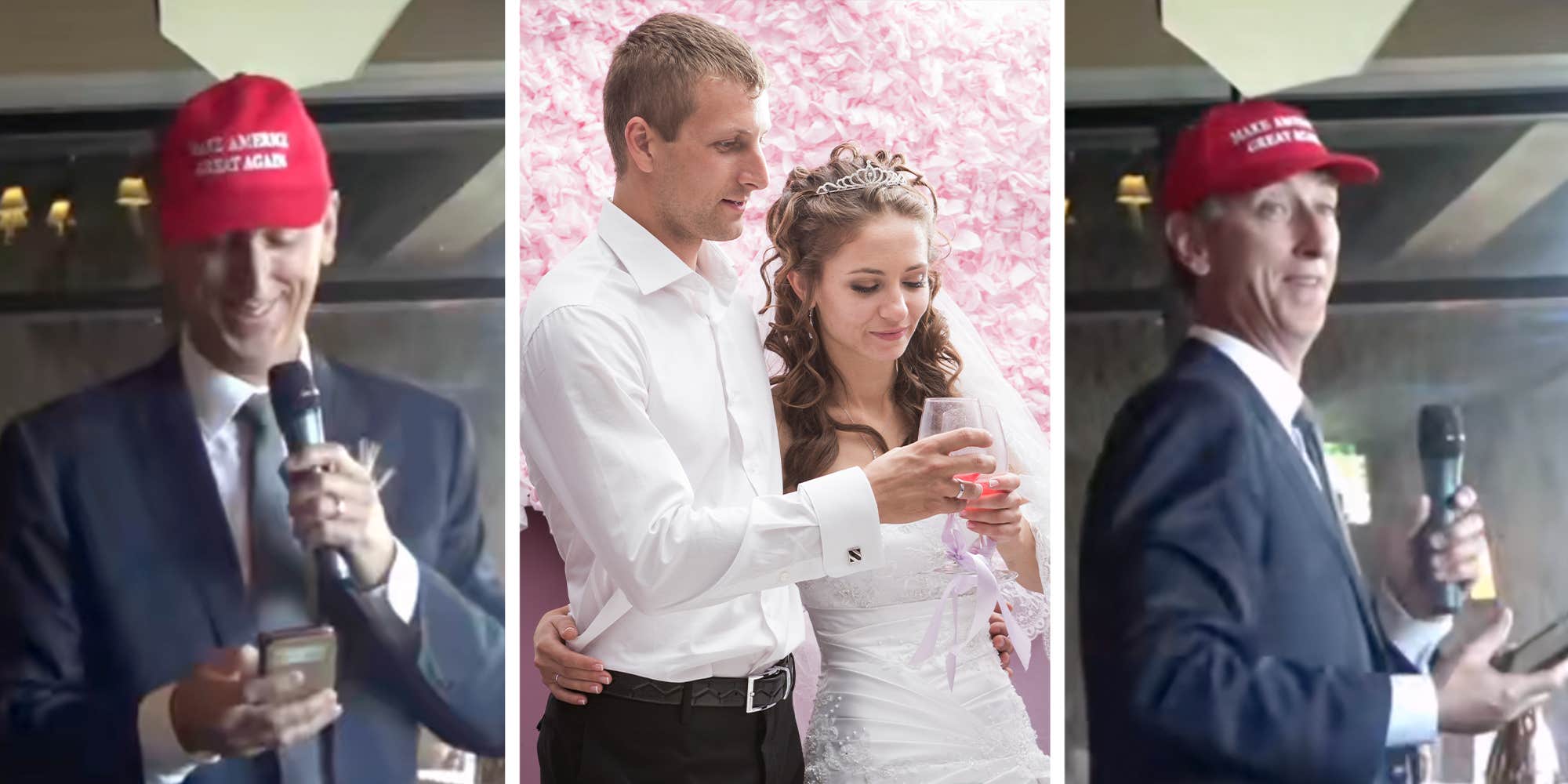 "Crossing boundaries at my wedding": Bride’s father wears MAGA hat during wedding speech against her wishes
